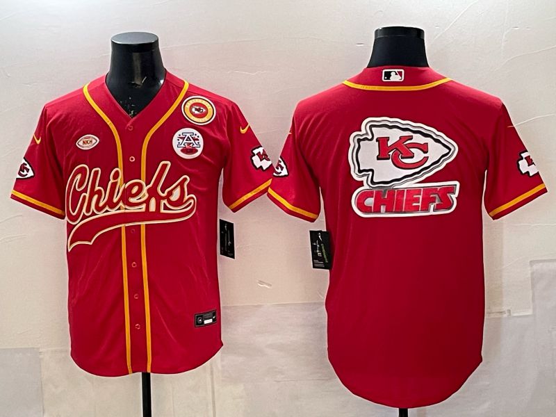 Men 2025 Nike Kansas City Chiefs Blank Red 3th generation Joint Name Limited NFL Jersey 015->kansas city chiefs->NFL Jersey